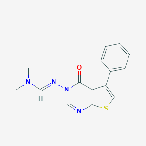 N,N-dimethyl-N'-(6-methyl-4-oxo-5-phenylthieno[2,3-d]pyrimidin-3(4H)-yl)imidoformamide