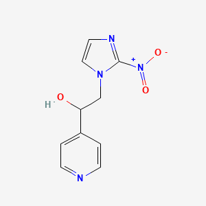 molecular formula C10H10N4O3 B3827607 2-(2-nitro-1H-imidazol-1-yl)-1-(4-pyridinyl)ethanol 