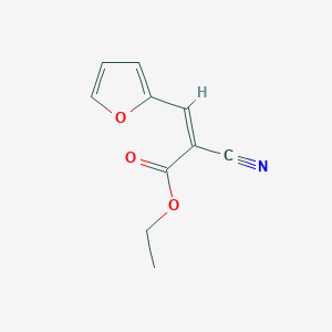 molecular formula C10H9NO3 B3827608 ethyl 2-cyano-3-(2-furyl)acrylate 