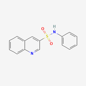 molecular formula C15H12N2O2S B3827616 N-phenyl-3-quinolinesulfonamide 