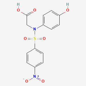 molecular formula C14H12N2O7S B3827620 N-(4-hydroxyphenyl)-N-[(4-nitrophenyl)sulfonyl]glycine 
