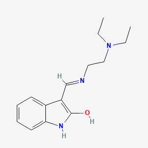molecular formula C15H21N3O B3827628 3-({[2-(diethylamino)ethyl]amino}methylene)-1,3-dihydro-2H-indol-2-one 