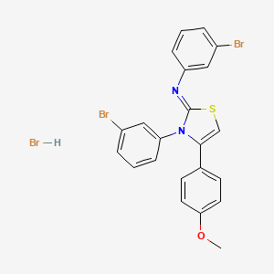 molecular formula C22H17Br3N2OS B3827630 (3-bromophenyl)[(2Z)-3-(3-bromophenyl)-4-(4-methoxyphenyl)-1,3-thiazol-2(3H)-ylidene]amine hydrobromide 
