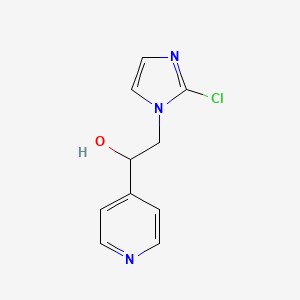 molecular formula C10H10ClN3O B3827631 2-(2-chloro-1H-imidazol-1-yl)-1-(4-pyridinyl)ethanol 