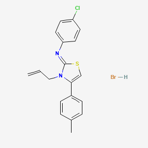 molecular formula C19H18BrClN2S B3827633 N-[(2Z)-3-allyl-4-(4-methylphenyl)-1,3-thiazol-2(3H)-ylidene]-4-chloroaniline hydrobromide 