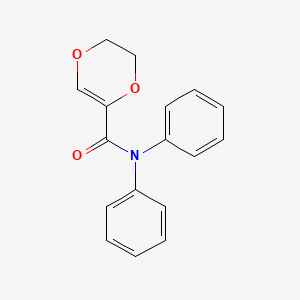 molecular formula C17H15NO3 B3827647 N,N-diphenyl-5,6-dihydro-1,4-dioxine-2-carboxamide 