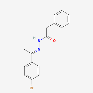 molecular formula C16H15BrN2O B3827658 N'-[1-(4-bromophenyl)ethylidene]-2-phenylacetohydrazide 