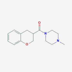 molecular formula C15H20N2O2 B3827667 1-(3,4-dihydro-2H-chromen-3-ylcarbonyl)-4-methylpiperazine trifluoroacetate 