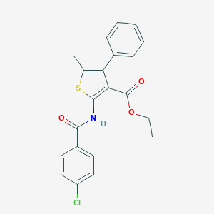 Ethyl 2-[(4-chlorobenzoyl)amino]-5-methyl-4-phenyl-3-thiophenecarboxylate