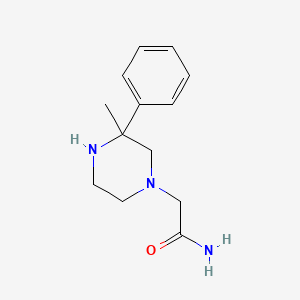 molecular formula C13H19N3O B3827681 2-(3-methyl-3-phenyl-1-piperazinyl)acetamide 
