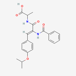 molecular formula C22H24N2O5 B3827696 N-[2-(benzoylamino)-3-(4-isopropoxyphenyl)acryloyl]alanine 