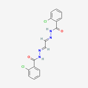 molecular formula C16H12Cl2N4O2 B3827719 N',N''-1,2-ethanediylidenebis(2-chlorobenzohydrazide) 
