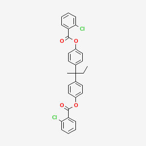 molecular formula C30H24Cl2O4 B3827731 2,2-butanediyldi-4,1-phenylene bis(2-chlorobenzoate) 