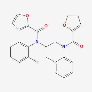 molecular formula C26H24N2O4 B3827735 N,N'-1,2-ethanediylbis[N-(2-methylphenyl)-2-furamide] 