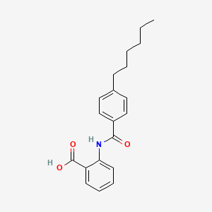molecular formula C20H23NO3 B3827742 2-[(4-hexylbenzoyl)amino]benzoic acid 