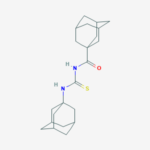 molecular formula C22H32N2OS B382775 N-(1-adamantylcarbamothioyl)adamantane-1-carboxamide CAS No. 380343-33-9