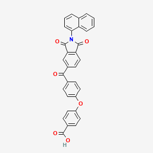 4-(4-{[2-(1-naphthyl)-1,3-dioxo-2,3-dihydro-1H-isoindol-5-yl]carbonyl}phenoxy)benzoic acid