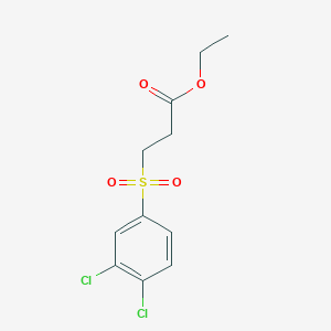 molecular formula C11H12Cl2O4S B3827761 ethyl 3-[(3,4-dichlorophenyl)sulfonyl]propanoate 