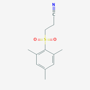 molecular formula C12H15NO2S B3827769 3-(mesitylsulfonyl)propanenitrile 