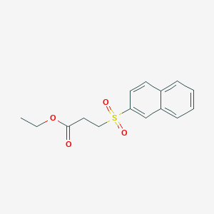 molecular formula C15H16O4S B3827770 ethyl 3-(2-naphthylsulfonyl)propanoate 