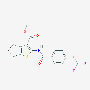 methyl 2-{[4-(difluoromethoxy)benzoyl]amino}-5,6-dihydro-4H-cyclopenta[b]thiophene-3-carboxylate