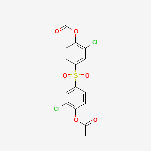 molecular formula C16H12Cl2O6S B3827791 sulfonylbis-2-chloro-4,1-phenylene diacetate 