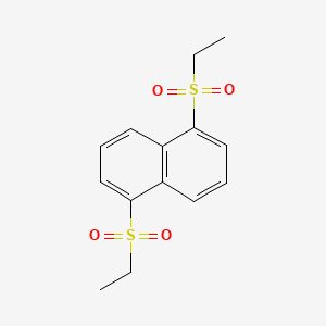 molecular formula C14H16O4S2 B3827807 1,5-bis(ethylsulfonyl)naphthalene 
