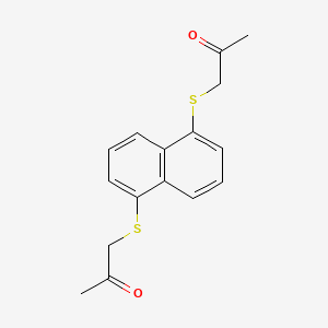 molecular formula C16H16O2S2 B3827815 1,1'-[1,5-naphthalenediylbis(thio)]diacetone 