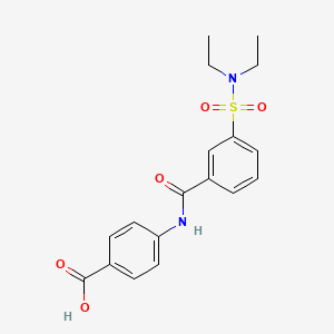 molecular formula C18H20N2O5S B3827822 4-({3-[(diethylamino)sulfonyl]benzoyl}amino)benzoic acid 