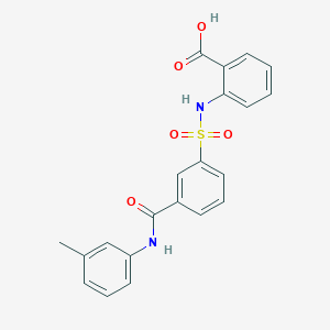 molecular formula C21H18N2O5S B3827829 2-{[(3-{[(3-methylphenyl)amino]carbonyl}phenyl)sulfonyl]amino}benzoic acid 