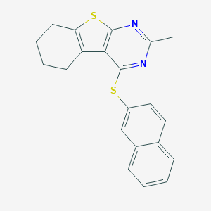 2-Methyl-4-(naphthalen-2-ylsulfanyl)-5,6,7,8-tetrahydro[1]benzothieno[2,3-d]pyrimidine
