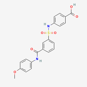 molecular formula C21H18N2O6S B3827834 4-{[(3-{[(4-methoxyphenyl)amino]carbonyl}phenyl)sulfonyl]amino}benzoic acid 