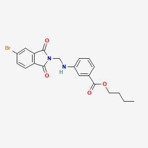 molecular formula C20H19BrN2O4 B3827853 butyl 3-{[(5-bromo-1,3-dioxo-1,3-dihydro-2H-isoindol-2-yl)methyl]amino}benzoate 