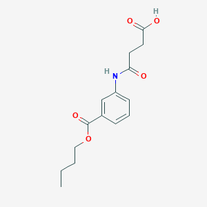 molecular formula C15H19NO5 B3827861 4-{[3-(butoxycarbonyl)phenyl]amino}-4-oxobutanoic acid 