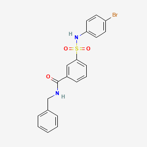 molecular formula C20H17BrN2O3S B3827862 N-benzyl-3-{[(4-bromophenyl)amino]sulfonyl}benzamide 
