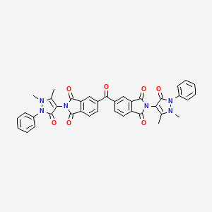 molecular formula C39H28N6O7 B3827870 5,5'-carbonylbis[2-(1,5-dimethyl-3-oxo-2-phenyl-2,3-dihydro-1H-pyrazol-4-yl)-1H-isoindole-1,3(2H)-dione] 