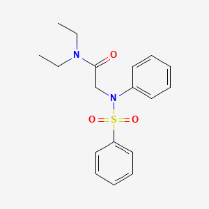 molecular formula C18H22N2O3S B3827890 N~1~,N~1~-diethyl-N~2~-phenyl-N~2~-(phenylsulfonyl)glycinamide 