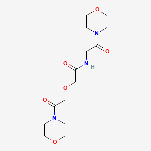 molecular formula C14H23N3O6 B3827900 2-[2-(4-morpholinyl)-2-oxoethoxy]-N-[2-(4-morpholinyl)-2-oxoethyl]acetamide 