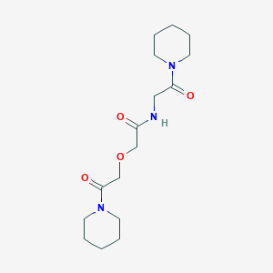 molecular formula C16H27N3O4 B3827905 2-[2-oxo-2-(1-piperidinyl)ethoxy]-N-[2-oxo-2-(1-piperidinyl)ethyl]acetamide 