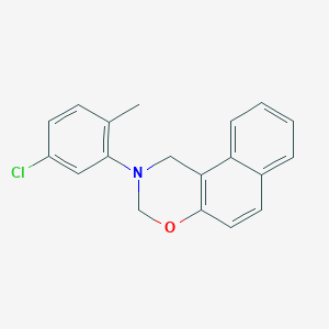 molecular formula C19H16ClNO B382795 2-(5-chloro-2-methylphenyl)-2,3-dihydro-1H-naphtho[1,2-e][1,3]oxazine CAS No. 384355-84-4