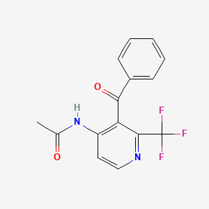 molecular formula C15H11F3N2O2 B3827973 N-[3-benzoyl-2-(trifluoromethyl)-4-pyridinyl]acetamide 