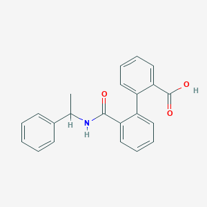 molecular formula C22H19NO3 B3827979 2'-{[(1-phenylethyl)amino]carbonyl}-2-biphenylcarboxylic acid 
