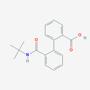 molecular formula C18H19NO3 B3827998 2'-[(tert-butylamino)carbonyl]-2-biphenylcarboxylic acid 