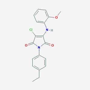 3-chloro-1-(4-ethylphenyl)-4-(2-methoxyanilino)-1H-pyrrole-2,5-dione