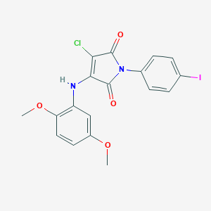 3-chloro-4-(2,5-dimethoxyanilino)-1-(4-iodophenyl)-1H-pyrrole-2,5-dione