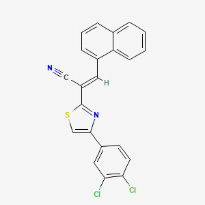 molecular formula C22H12Cl2N2S B3828070 2-[4-(3,4-dichlorophenyl)-1,3-thiazol-2-yl]-3-(1-naphthyl)acrylonitrile 