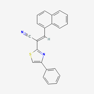 molecular formula C22H14N2S B3828077 3-(1-naphthyl)-2-(4-phenyl-1,3-thiazol-2-yl)acrylonitrile 