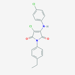 3-chloro-4-(4-chloroanilino)-1-(4-ethylphenyl)-1H-pyrrole-2,5-dione