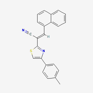 molecular formula C23H16N2S B3828090 2-[4-(4-methylphenyl)-1,3-thiazol-2-yl]-3-(1-naphthyl)acrylonitrile 