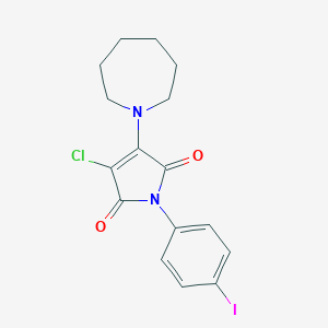 molecular formula C16H16ClIN2O2 B382816 3-(1-azepanyl)-4-chloro-1-(4-iodophenyl)-1H-pyrrole-2,5-dione CAS No. 370847-02-2